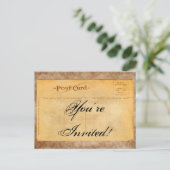 Vintage Je bent uitgenodigd. Uitnodigingen Briefka (Staand voorkant)