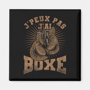 Vintage Je Peux Pas J'ai Boksen Boksen Voor Bokser Magneet