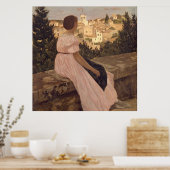 Vintage Jean Frederic Bazille de roze dress Poster (Keuken)