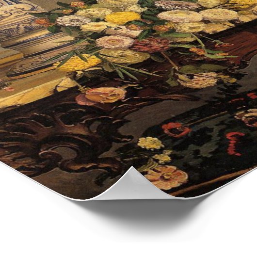 Vintage Jean Frederic Bazille Flowers Poster (Hoek)