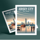Vintage Jersey City New Jersey Briefkaart