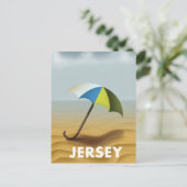 Vintage Jersey reisposter. Briefkaart (Staand voorkant)