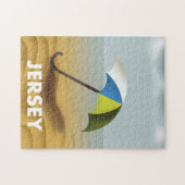 Vintage Jersey reisposter. Legpuzzel (Horizontaal)