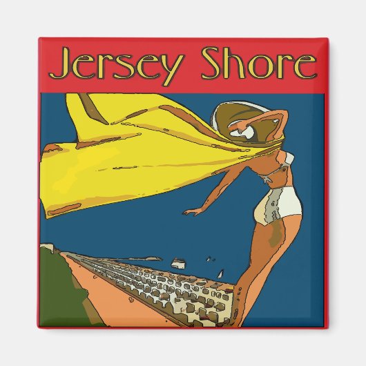 Vintage Jersey Shore Magneet (Voorkant)