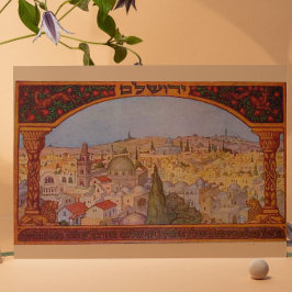 Vintage Jerusalem Kaart