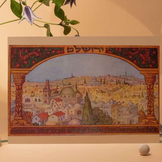 Vintage Jerusalem Kaart