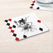 Vintage Jester Lady Kartonnen Onderzetters (Schuin)