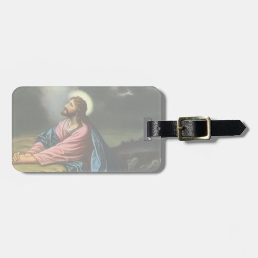 Vintage Jezus Christus bidt, tuin van Gethsemane Bagagelabel (Voorkant horizontaal)