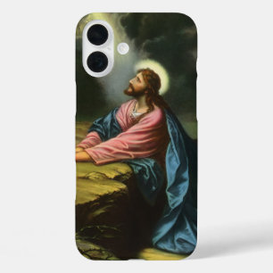 Vintage Jezus Christus bidt, tuin van Gethsemane iPhone 16 Plus Hoesje