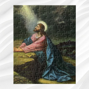 Vintage Jezus Christus bidt, tuin van Gethsemane Legpuzzel