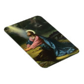 Vintage Jezus Christus bidt, tuin van Gethsemane Magneet (Rechterzijde)
