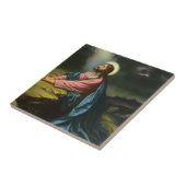 Vintage Jezus Christus bidt, tuin van Gethsemane Tegeltje (Zijkant)