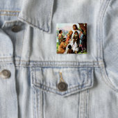 Vintage Jezus houdt van Button (In situ)