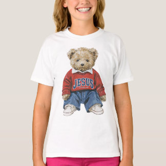 Vintage Jezus Houdt Van Mij, Teddydbeer T-shirt