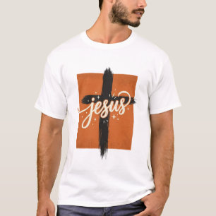 Vintage Jezus Kruis Christelijk T-shirt Ontwerp_1