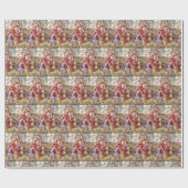 Vintage Jezus met kinderen Cadeaupapier (Vlak)