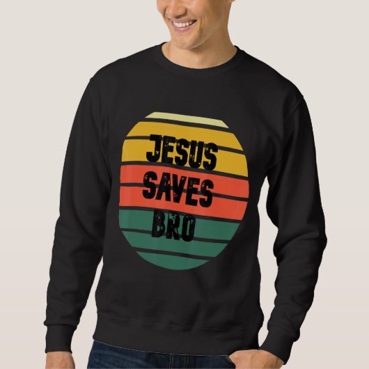 Vintage Jezus redt Bro Essential Trui (Voorkant)