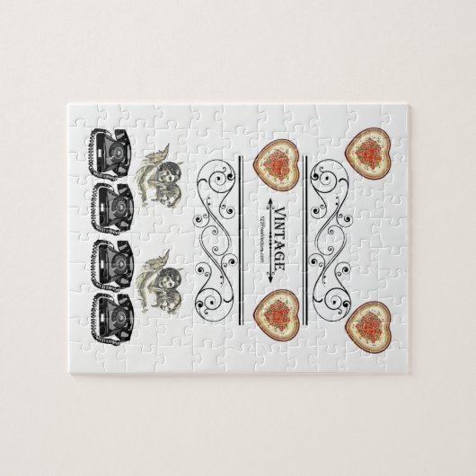 Vintage Jigzaag Puzzle Legpuzzel (Horizontaal)