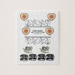 Vintage Jigzaag Puzzle Legpuzzel