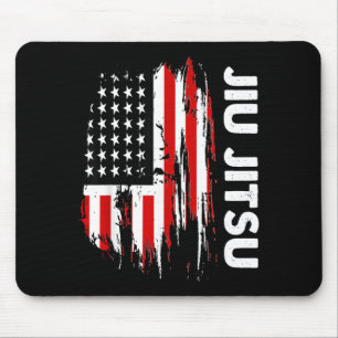 vintage Jiu Jitsu Amerikaanse vlag Braziliaans Jiu Muismat