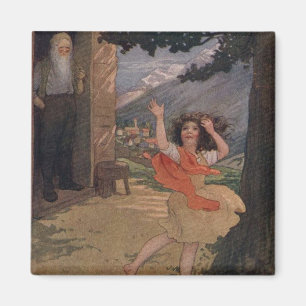 Vintage Johanna Spyri Heidi van de Zwitserse Alpen Magneet