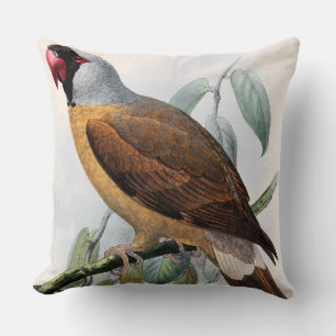 Vintage John Keulemans Mascarene Parrot Kussen