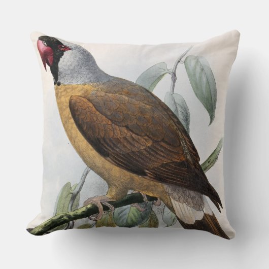 Vintage John Keulemans Mascarene Parrot Kussen (Voorkant)