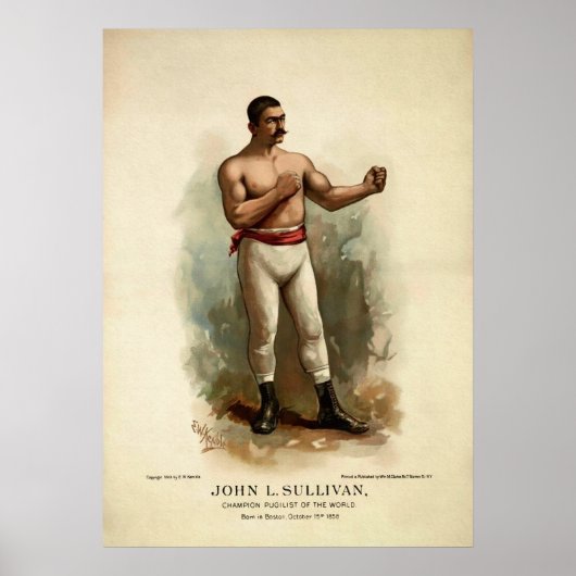 Vintage John L. Sullivan Poster (Voorkant)