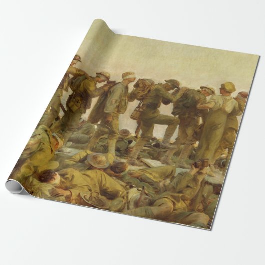 Vintage John Singer Sargent World War I Gassed Cadeaupapier (Uitgerold)
