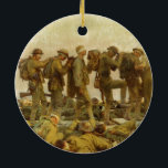 Vintage John Singer Sargent World War I Gassed Keramisch Ornament<br><div class="desc">A painting by American artist John Singer Sargent entitled "Gassed" depicting pantdfolded soldiers walking through gas.</div>