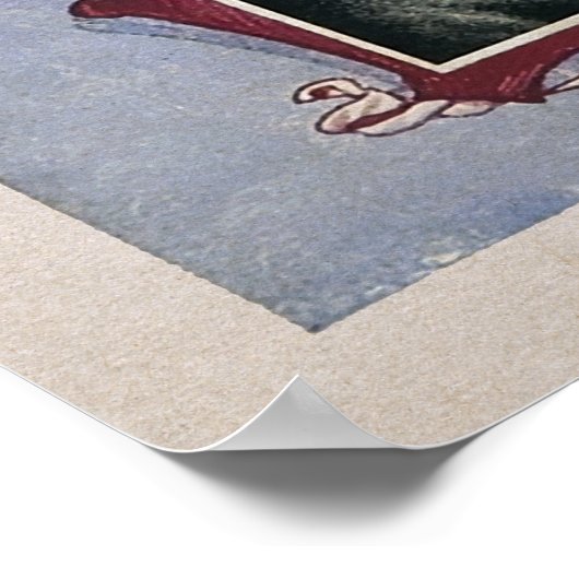 Vintage Johnson Burns Fight Souvenir Poster (Hoek)