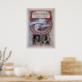 Vintage Johnson Burns Fight Souvenir Poster (Keuken)