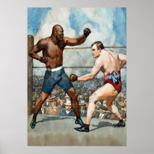 Vintage Johnson Burns Waterverf Poster