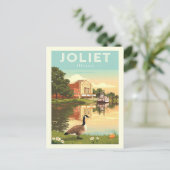Vintage Joliet Illinois Briefkaart (Staand voorkant)