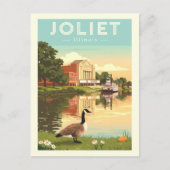 Vintage Joliet Illinois Briefkaart (Voorkant)