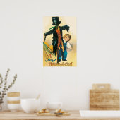 Vintage Jolly Halloween Scarecrow Ellen Clapsaddle Poster (Keuken)
