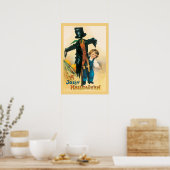 Vintage Jolly Halloween Scarecrow Ellen Clapsaddle Poster (Keuken)