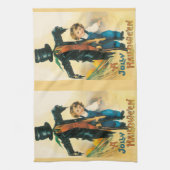 Vintage Jolly Halloween Scarecrow Ellen Clapsaddle Theedoek (Verticaal)