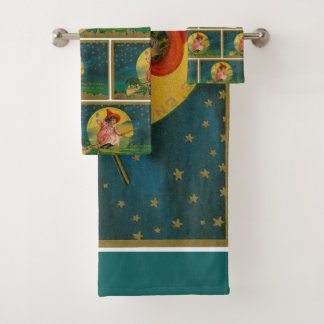 Vintage Jolly Halloween Witch Bad Handdoek