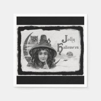 Vintage Jolly Halloween Witch Servetten
