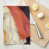 Vintage Jolly Halloween Witch van Ellen Clapsaddle Theedoek (Quarter Fold)