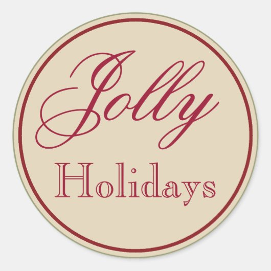 Vintage Jolly Holiday Stickers (Voorkant)