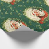 Vintage Jolly Santa Cadeaupapier (Hoek)