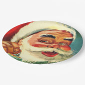 Vintage Jolly Santa Claus Face Bord (Gekanteld)