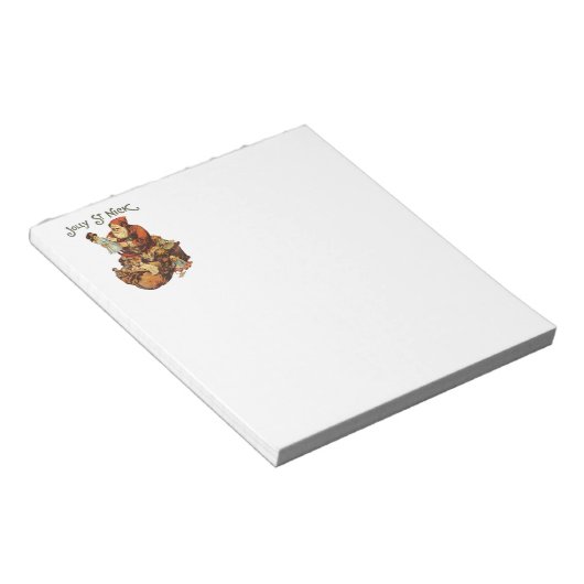 Vintage Jolly St. Nick Notitieblok (Schuin)