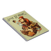 Vintage Jolly St. Nick Notitieboek (Rechterzijde)