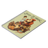 Vintage Jolly St. Nick Notitieboek (Linkerzijde)