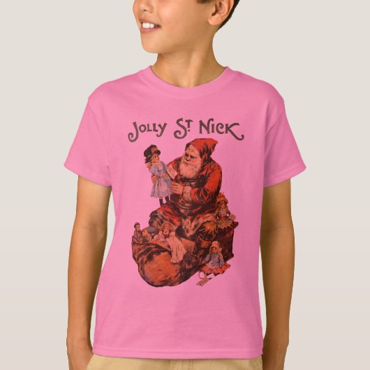 Vintage Jolly St. Nick T-shirt (Voorkant)