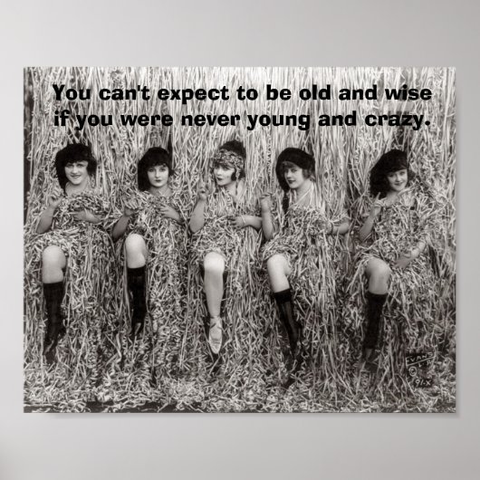 Vintage - Jong en Crazy, Poster (Voorkant)
