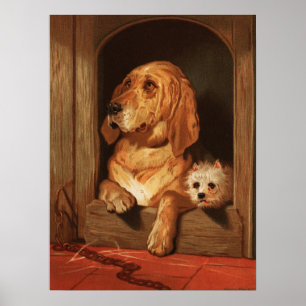Vintage jongen poster